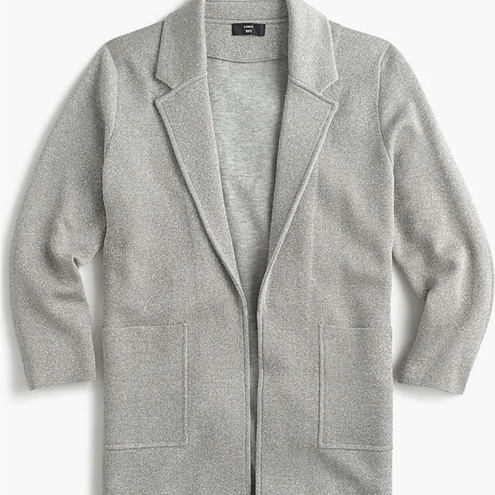 J crew 365 sparkly Sophie open sweater blazer new